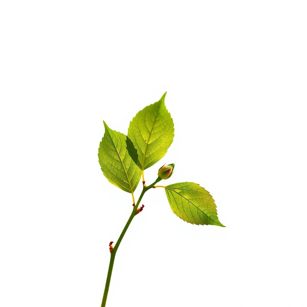 Botanical line art representing natural transparency